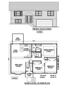 split level house elevation